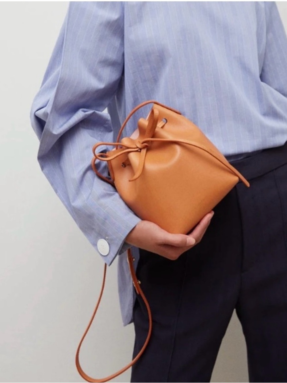 Mansur Gavriel Caramel Drawstring Mini Crossbody